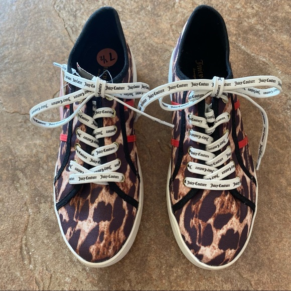 Juicy Couture Leopard Print Platform Sneakers NWT - Picture 4 of 11